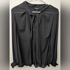 Torrid Charcoal Button-Up Blouse